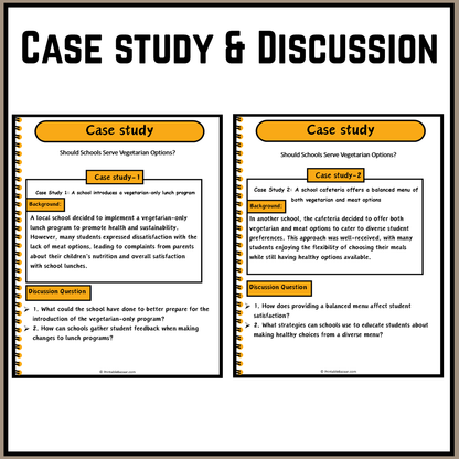 Should Schools Serve Vegetarian Options? | Debate Case Study Worksheet