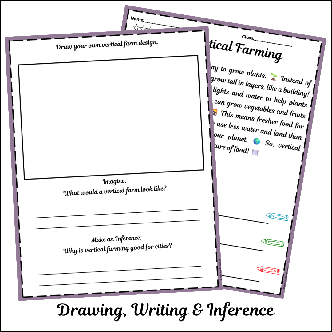 Vertical Farming | Short Reading Comprehension Creative Worksheet
