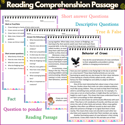 Behavior of Crows | Reading Comprehension Passage and Questions