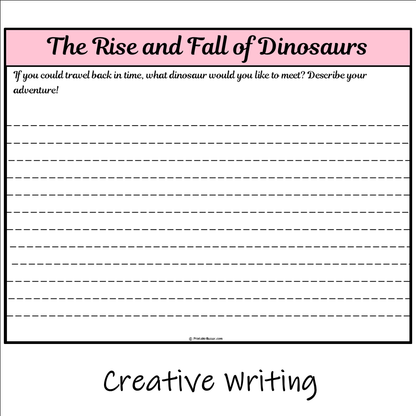 The Rise and Fall of Dinosaurs | Main Idea and Supporting Details Reading Passage and Questions