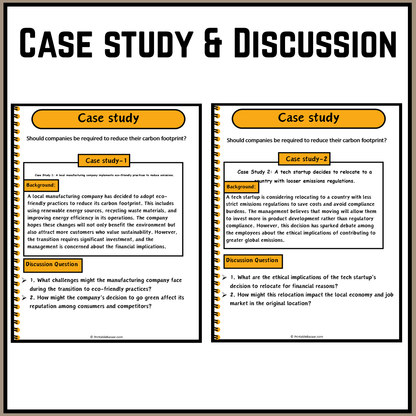 Should companies be required to reduce their carbon footprint? | Debate Case Study Worksheet