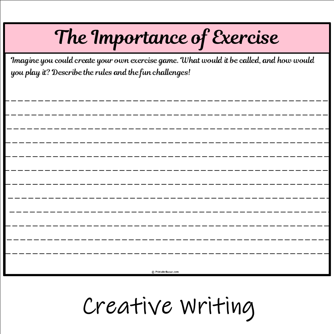 The Importance of Exercise | Main Idea and Supporting Details Reading Passage and Questions