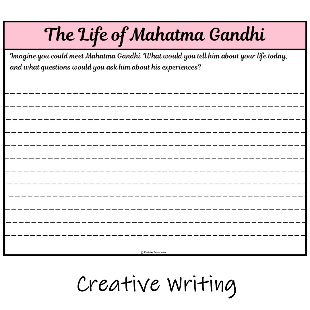 The Life of Mahatma Gandhi | Main Idea and Supporting Details Reading Passage and Questions