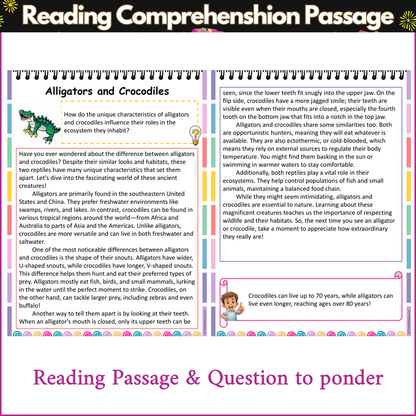 Alligators and Crocodiles | Reading Comprehension Passage and Questions