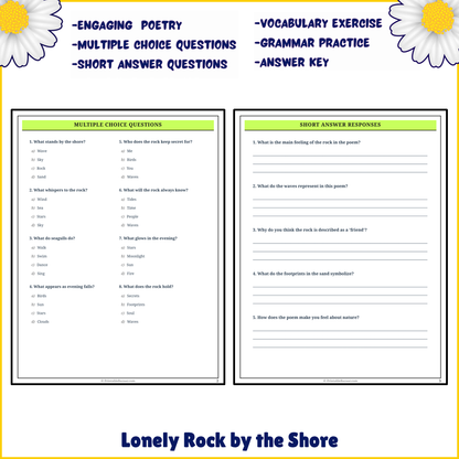 Lonely Rock by the Shore | Poem Grammar Worksheet Printable Activity