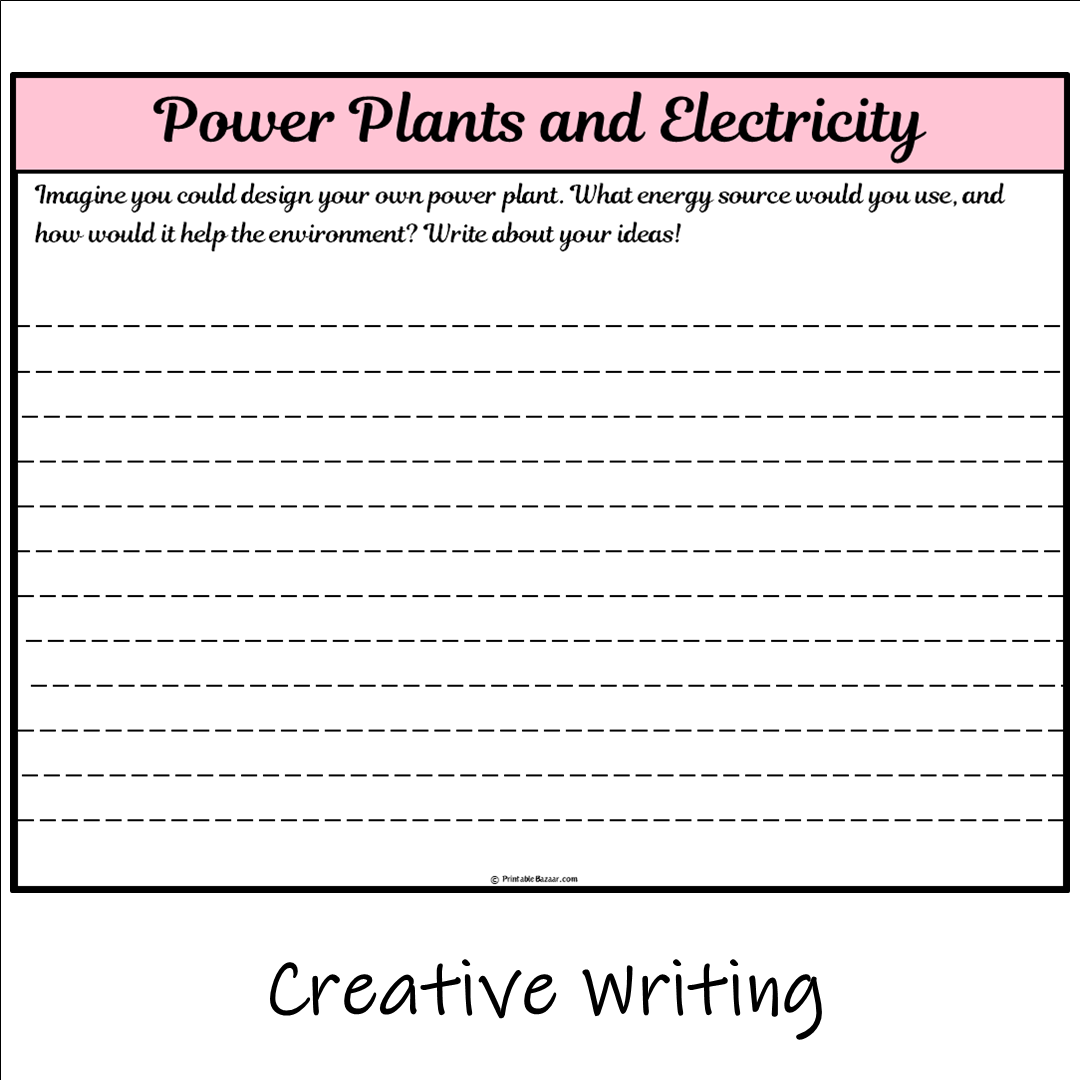 Power Plants and Electricity | Main Idea and Supporting Details Reading Passage and Questions