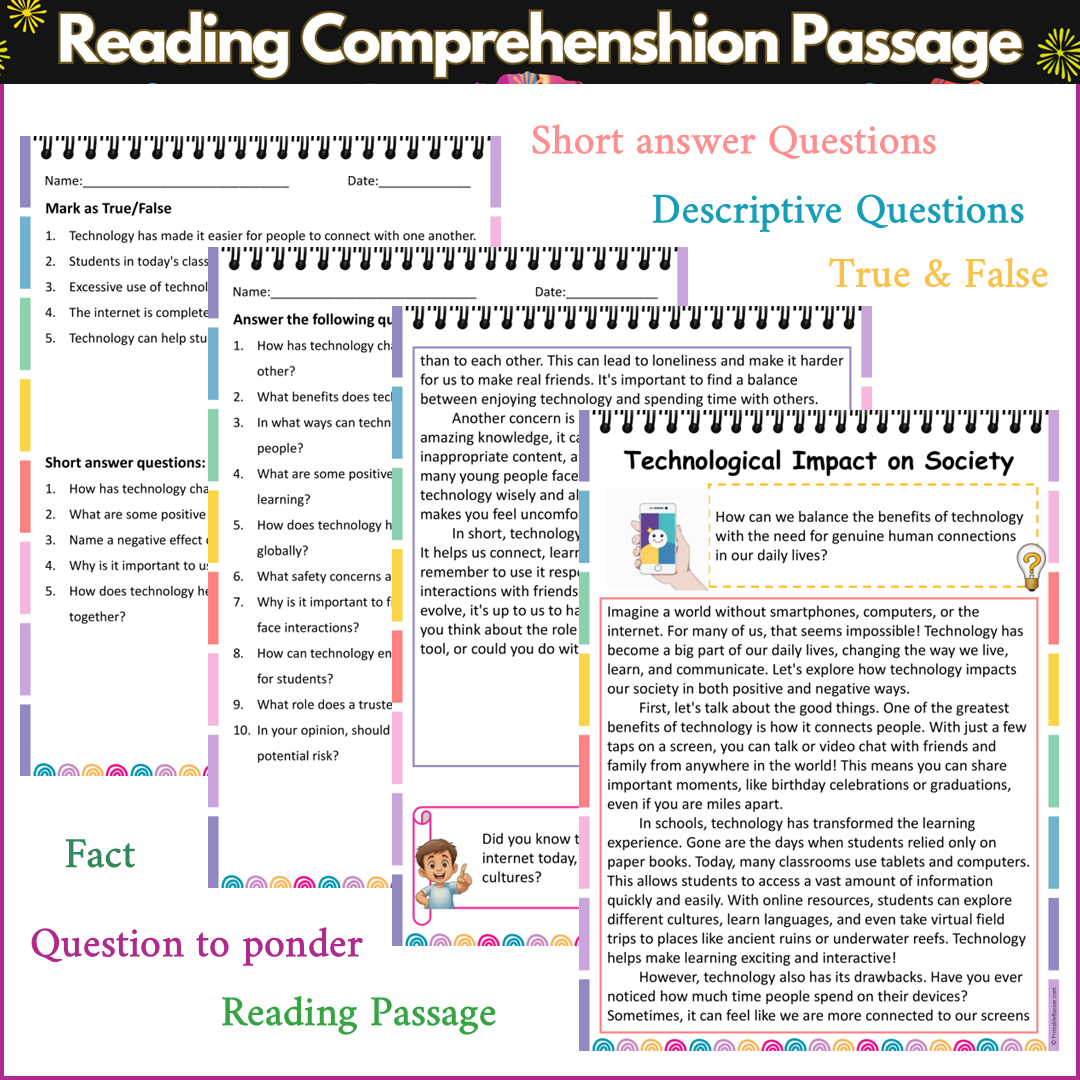 Technological Impact on Society | Reading Comprehension Passage and Questions