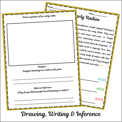 Early Radios | Short Reading Comprehension Creative Worksheet