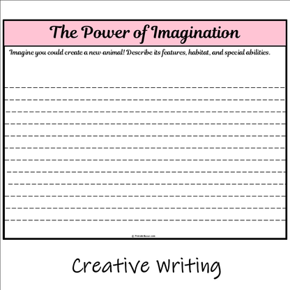 The Power of Imagination | Main Idea and Supporting Details Reading Passage and Questions