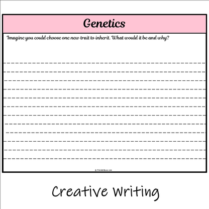 Genetics | Main Idea and Supporting Details Reading Passage and Questions