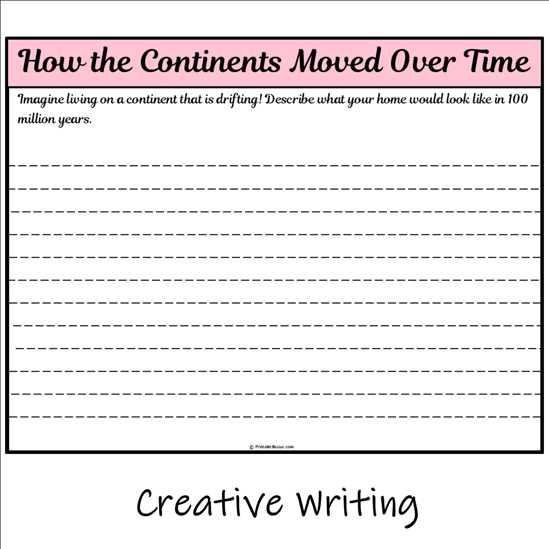 How the Continents Moved Over Time | Main Idea and Supporting Details Reading Passage and Questions