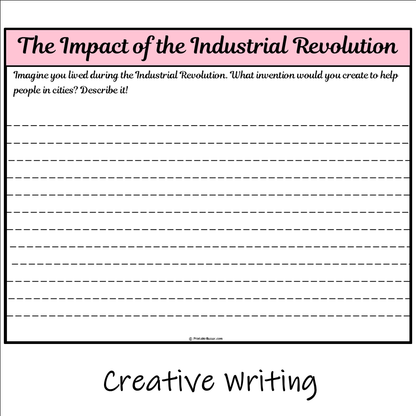 The Impact of the Industrial Revolution | Main Idea and Supporting Details Reading Passage and Questions