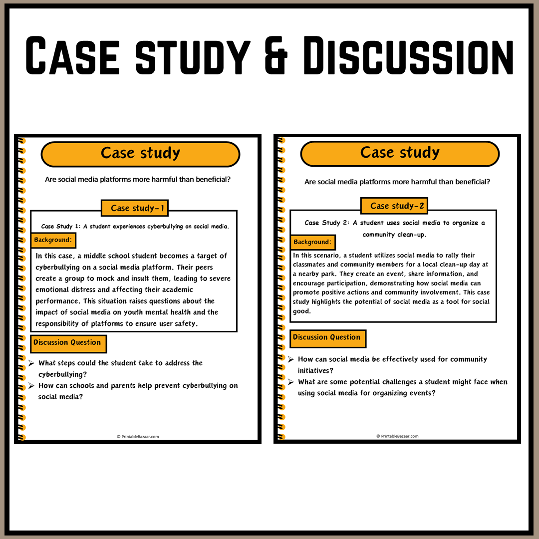 Are social media platforms more harmful than beneficial? | Debate Case Study Worksheet