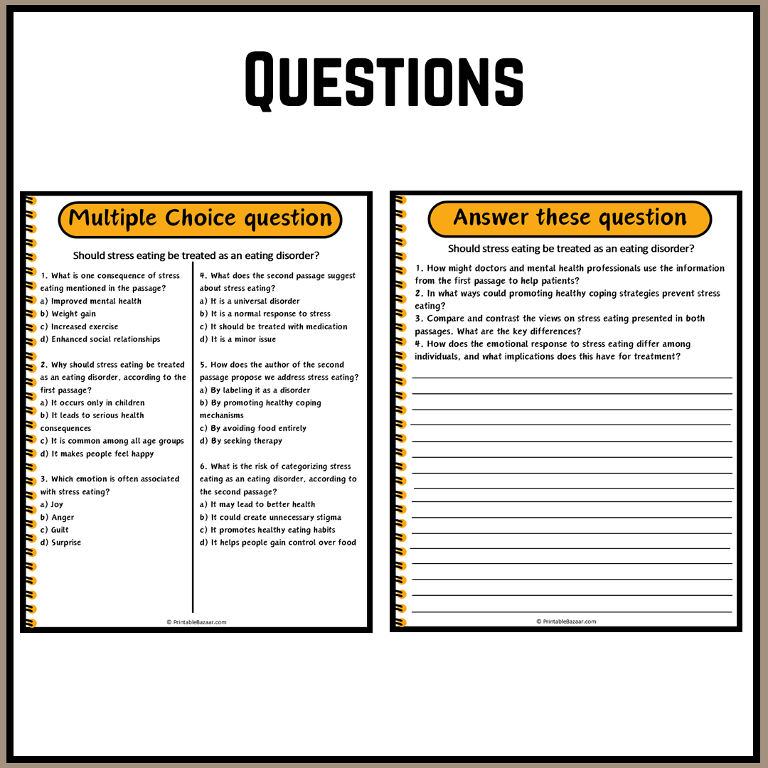 Should stress eating be treated as an eating disorder? | Debate Case Study Worksheet