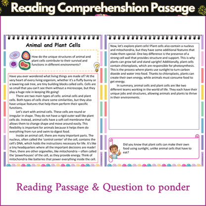 Animal and Plant Cells | Reading Comprehension Passage and Questions
