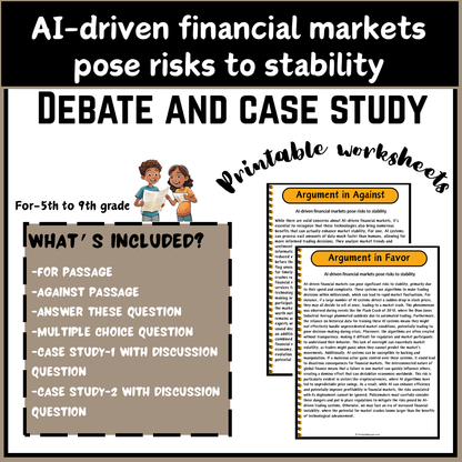 AI-driven financial markets pose risks to stability | Debate Case Study Worksheet