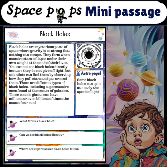 Black Holes | Space Pops Reading Passage and Questions