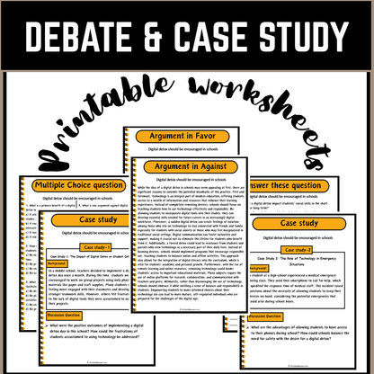 Digital detox should be encouraged in schools | Debate Case Study Worksheet