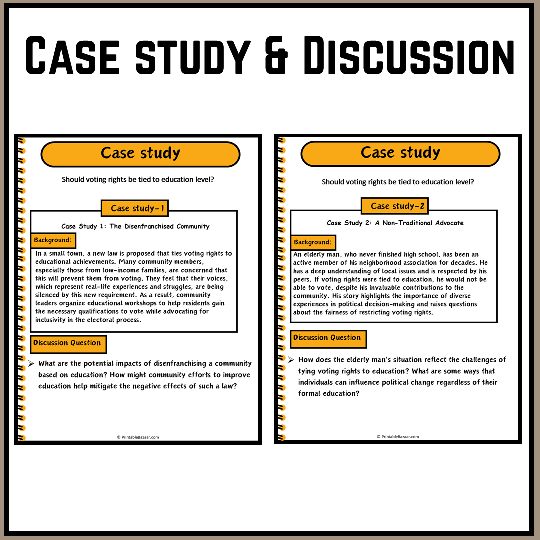 Should voting rights be tied to education level? | Debate Case Study Worksheet