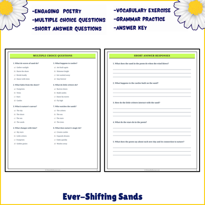 Ever-Shifting Sands | Poem Grammar Worksheet Printable Activity