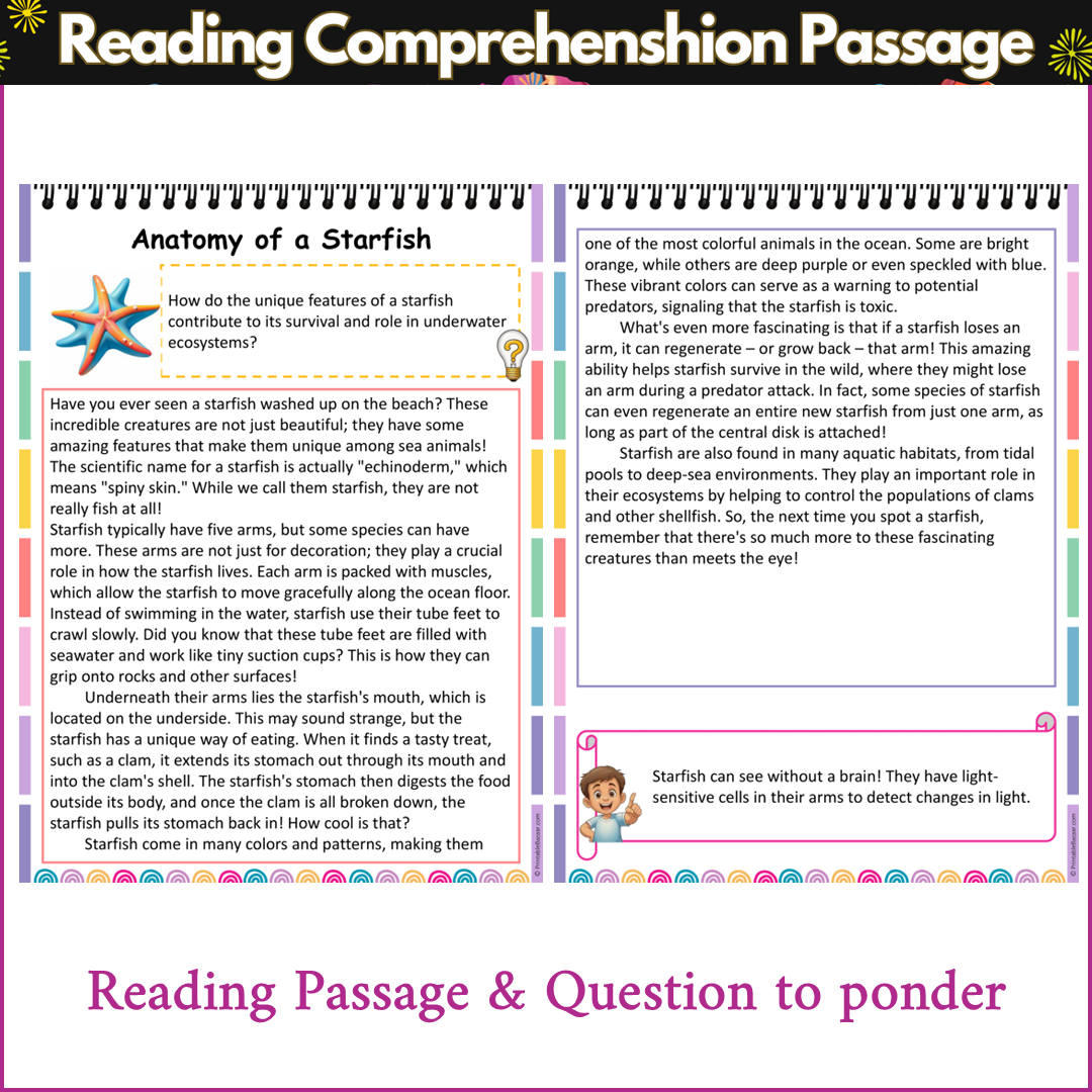 Anatomy of a Starfish | Reading Comprehension Passage and Questions