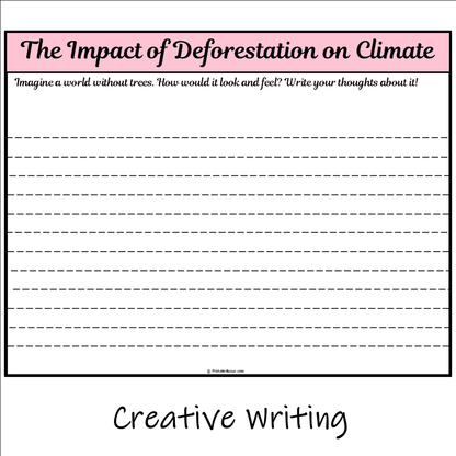 The Impact of Deforestation on Climate | Main Idea and Supporting Details Reading Passage and Questions