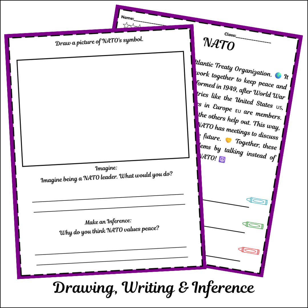 NATO | Short Reading Comprehension Creative Worksheet