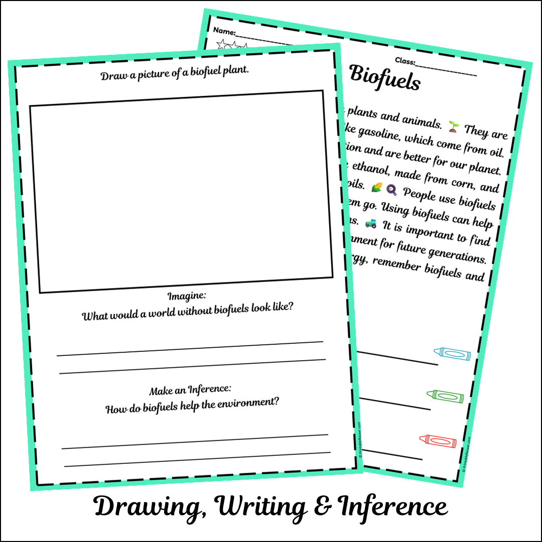 Biofuels | Short Reading Comprehension Creative Worksheet