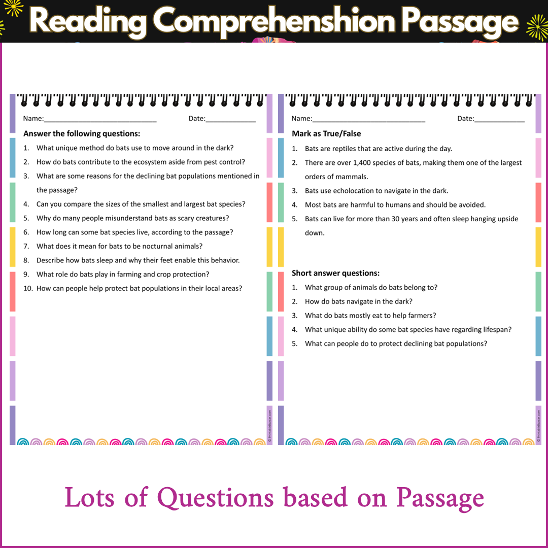 All About Bats | Reading Comprehension Passage and Questions