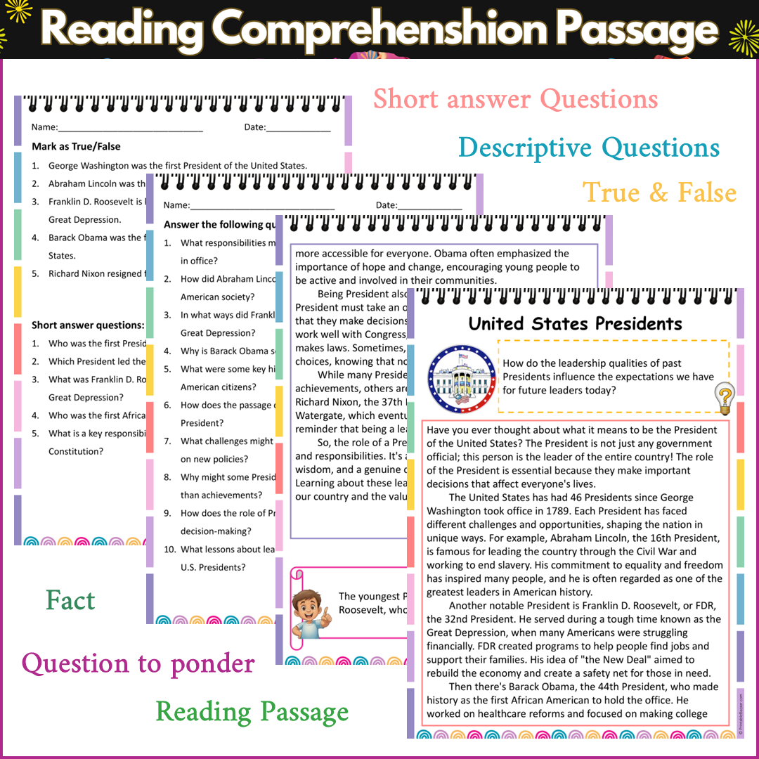 United States Presidents | Reading Comprehension Passage and Questions