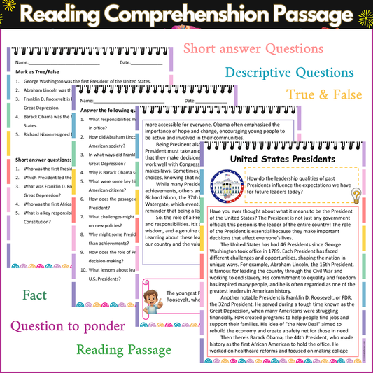 United States Presidents | Reading Comprehension Passage and Questions