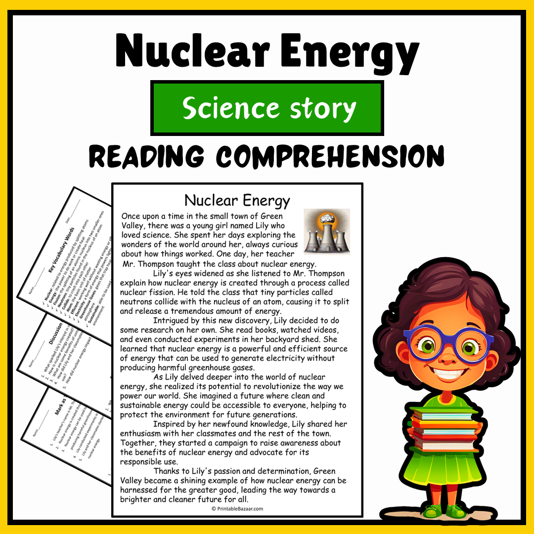 Nuclear Energy | Science Story Reading Comprehension Activity