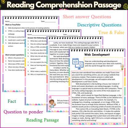 Web Development | Reading Comprehension Passage and Questions