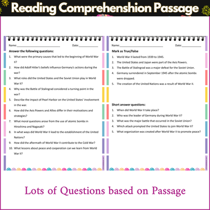 World War II | Reading Comprehension Passage and Questions