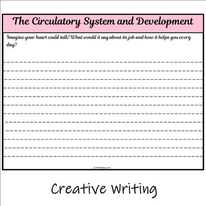 The Circulatory System and Development | Main Idea and Supporting Details Reading Passage and Questions