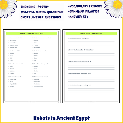 Robots in Ancient Egypt | Poem Grammar Worksheet Printable Activity