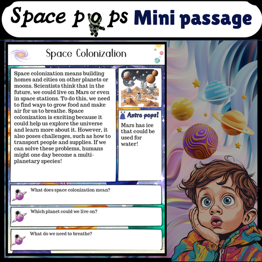 Space Colonization | Space Pops Reading Passage and Questions