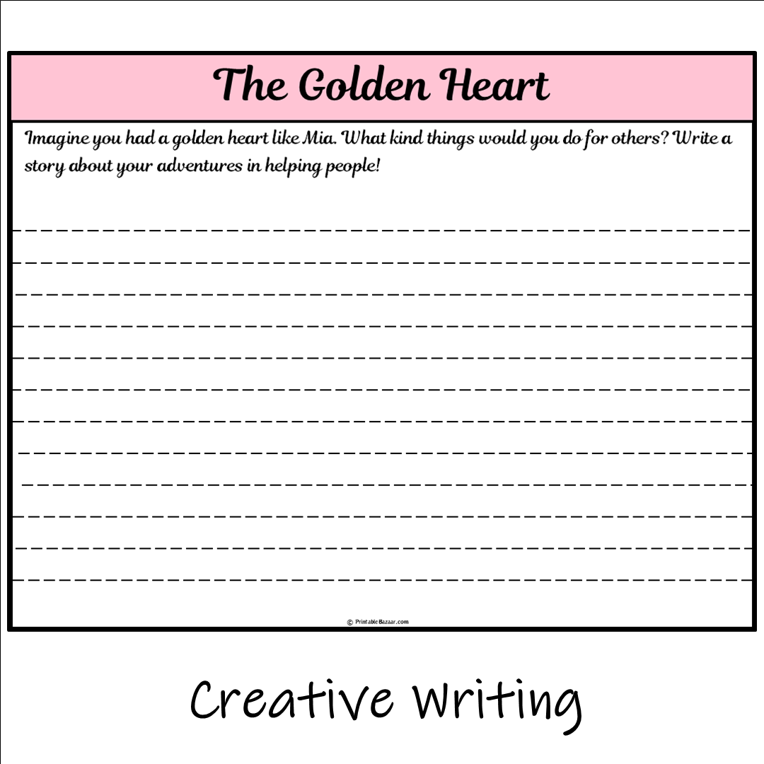 The Golden Heart | Main Idea and Supporting Details Reading Passage and Questions