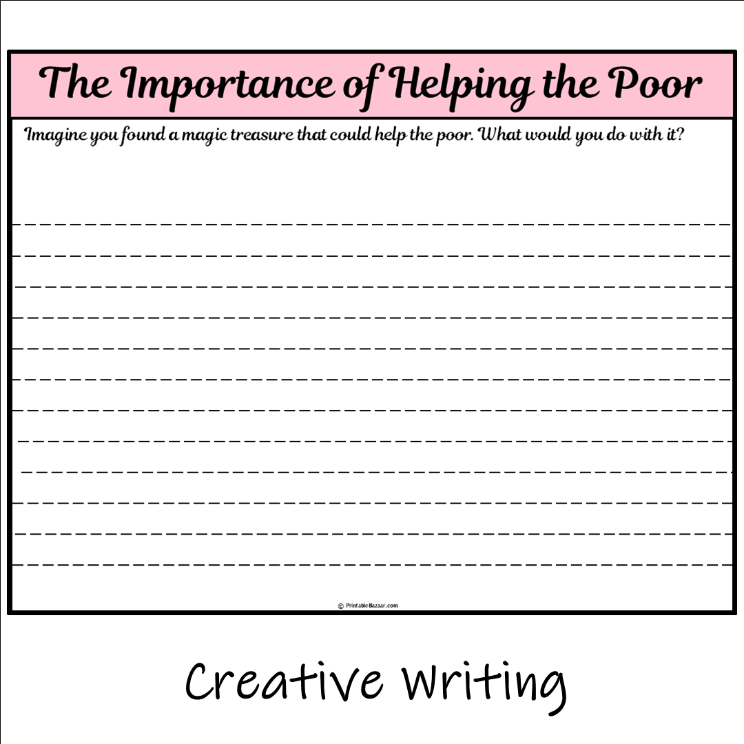 The Importance of Helping the Poor | Main Idea and Supporting Details Reading Passage and Questions