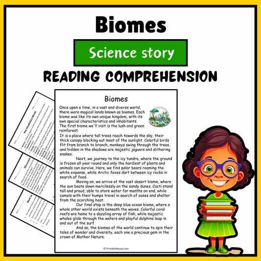 Biomes | Science Story Reading Comprehension Activity