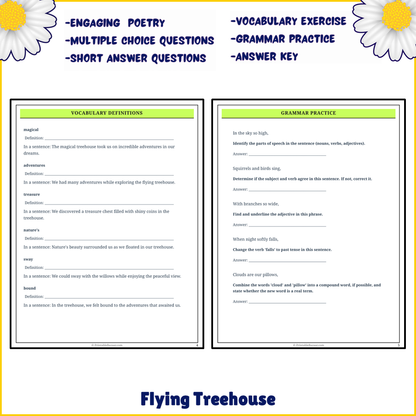 Flying Treehouse | Poem Grammar Worksheet Printable Activity