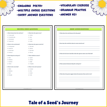 Tale of a Seed's Journey | Poem Grammar Worksheet Printable Activity