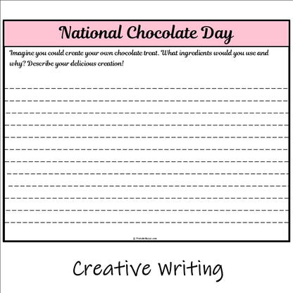 National Chocolate Day | Main Idea and Supporting Details Reading Passage and Questions