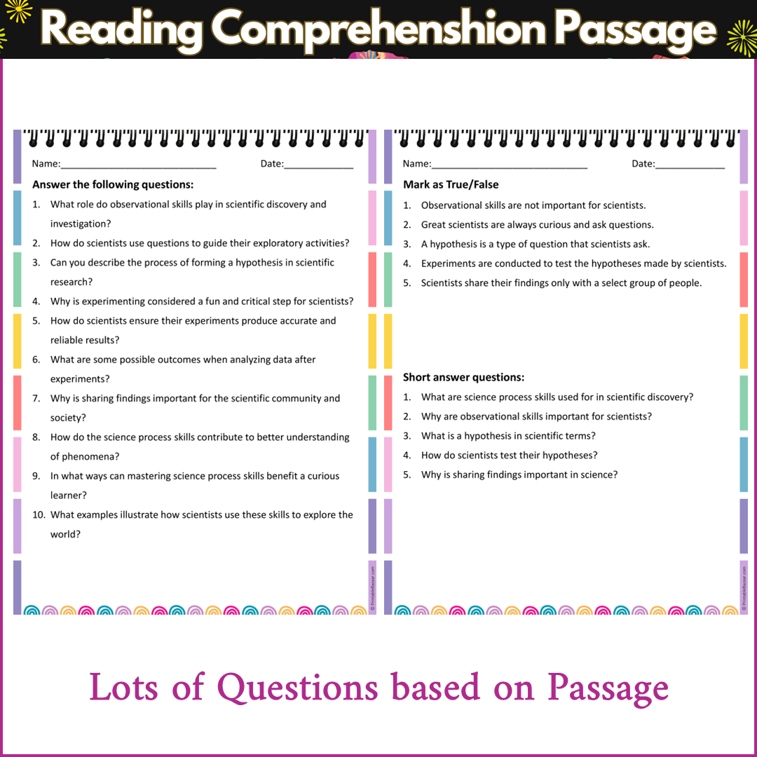 The Science Process Skills | Reading Comprehension Passage and Questions