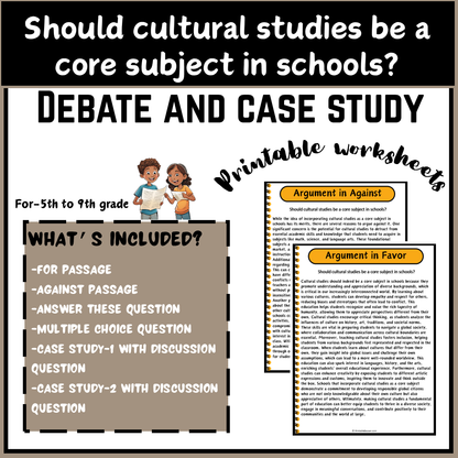 Should cultural studies be a core subject in schools? | Debate Case Study Worksheet