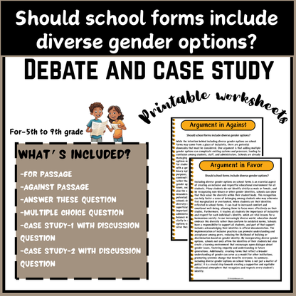 Should school forms include diverse gender options? | Debate Case Study Worksheet