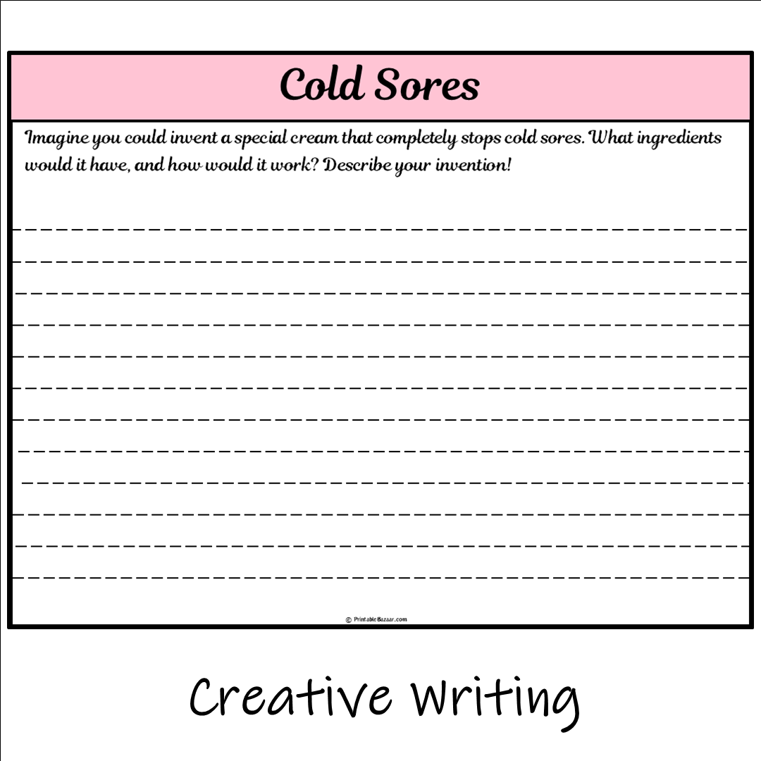 Cold Sores | Main Idea and Supporting Details Reading Passage and Questions