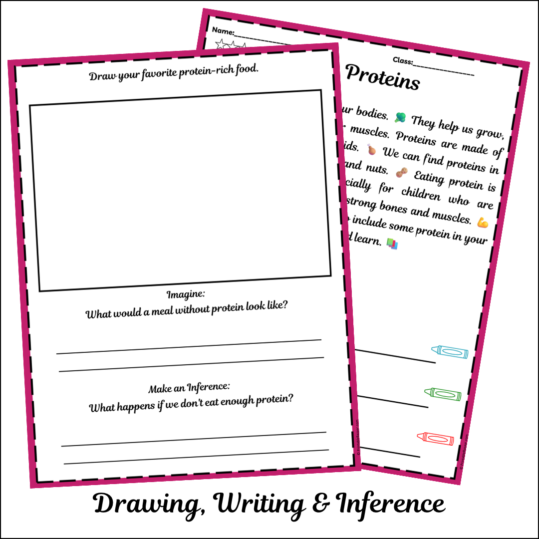 Proteins | Short Reading Comprehension Creative Worksheet