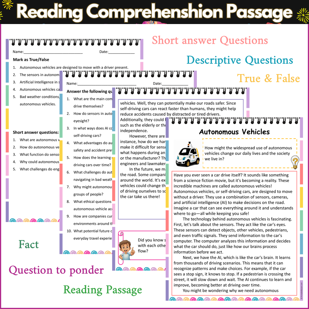 Autonomous Vehicles | Reading Comprehension Passage and Questions