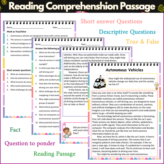 Autonomous Vehicles | Reading Comprehension Passage and Questions